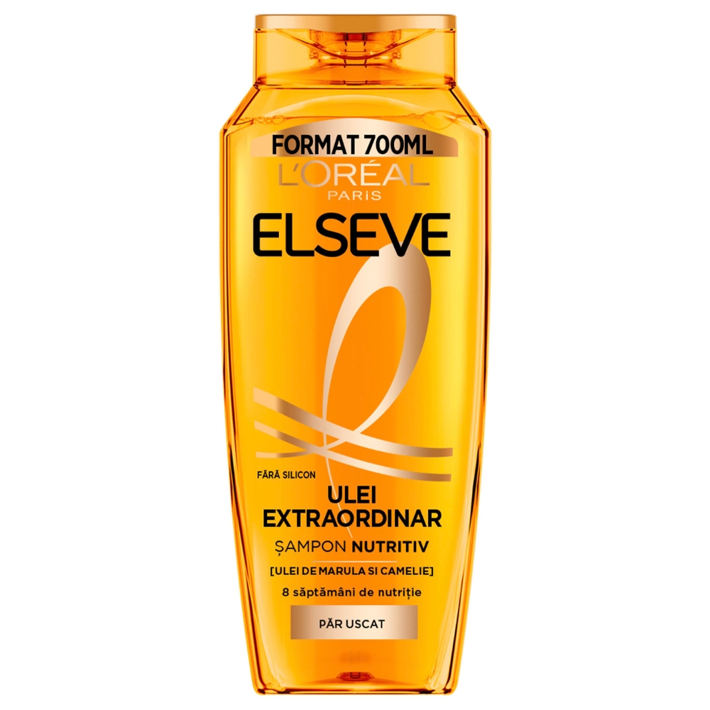 Sampon nutritiv pentru par uscat Ulei Extraordinar, 700 ml, Elseve