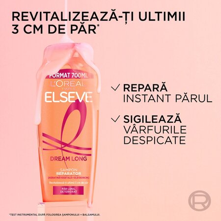 Sampon reparator pentru par lung si deteriorat Dream Long, 700 ml, Elseve 715196