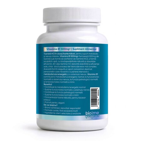 Vitamina B1, 500 mg, 30 capsule, Biome 727327