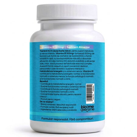 Vitamina B1, 500 mg, 30 capsule, Biome 715188