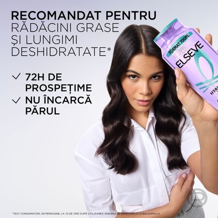 Sampon purificator pentru scalp gras Hyaluron Pure, 700 ml, Elseve 715224