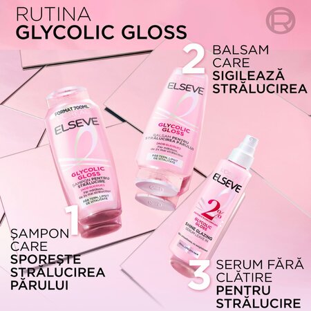 Sampon pentru stralucirea parului Glycolic Gloss, 700 ml, Elseve 715233