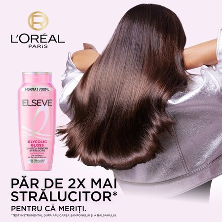Sampon pentru stralucirea parului Glycolic Gloss, 700 ml, Elseve 715230