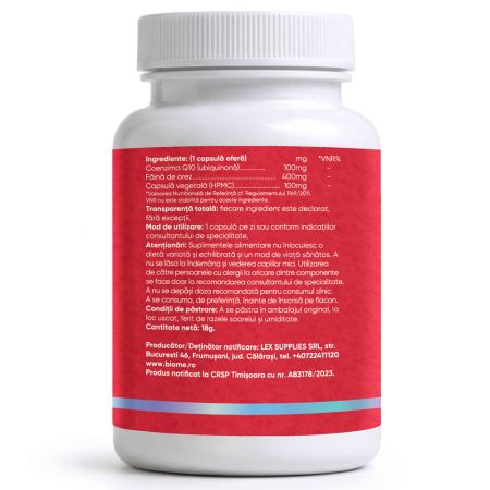 Coenzima Q10, 100mg+, 30 capsule, Biome 715246
