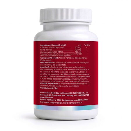 Coenzima Q10, 100mg+, 30 capsule, Biome 727452