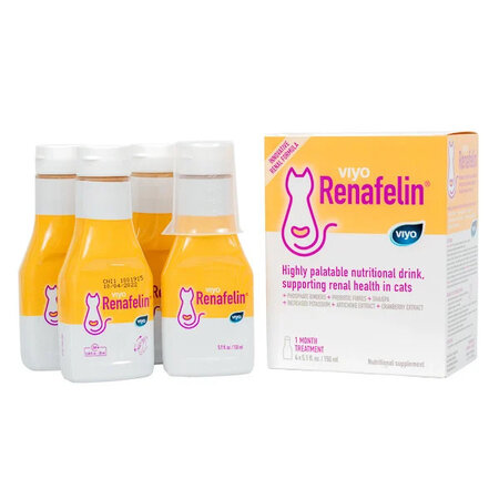 Bautura nutritiva pentru sustinerea sanatatii functiei renale la pisici Renafelin, 4 X150 ML, Viyo 715263