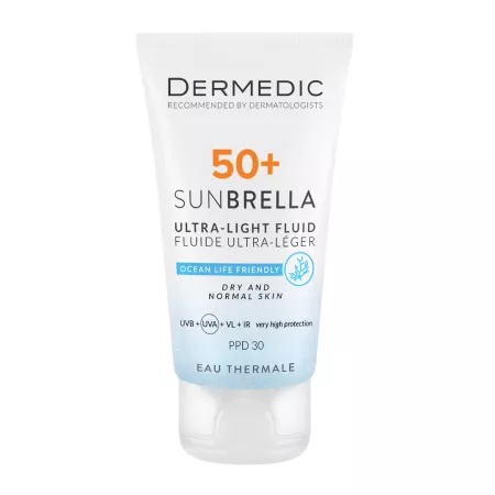 Fluid ultra-light cu SPF 50+ pentru ten uscat si normal Sunbrella, 40 ml, Dermedic
