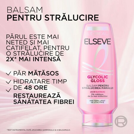 Balsam pentru stralucirea parului Glycolic Gloss, 400 ml, Elseve 715326