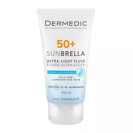 Fluid ultra-light cu SPF 50+ pentru ten mixt si gras Sunbrella, 40 ml, Dermedic