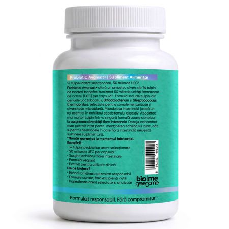 Probiotic Avansat+, 30 capsule, Biome 715341