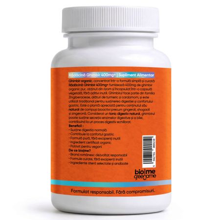 Radacina Ghimbir, 400mg+, 30 capsule, Biome 715387