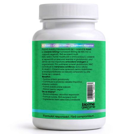 N-Acetil L-Cisteina, 500mg+, 30 capsule, Biome 715391
