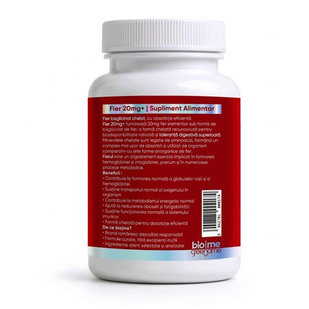 Fier Bisglicinat, 20mg+, 30 capsule, Biome 727671