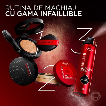 Fond de ten tip cushion rezistent la transfer Nuanta N140 Subton Neutru Infaillible Fresh Wear, 11 g, LOreal 715440