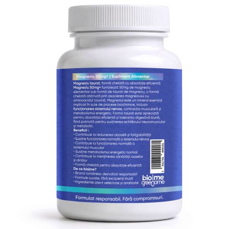 Magneziu Taurat, 50mg+, 30 capsule, Biome 715453