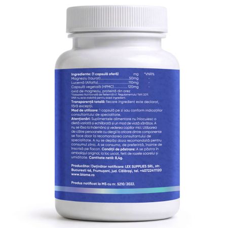 Magneziu Taurat, 50mg+, 30 capsule, Biome 715454