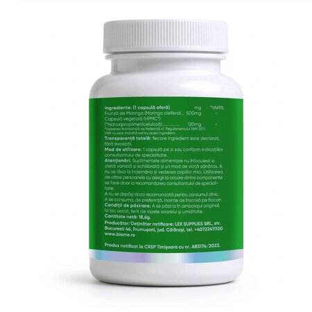 Moringa, 500mg+, 30 capsule, Biome 727821