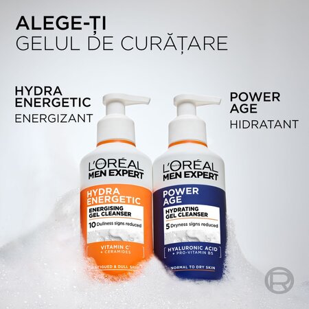 Gel de curatare hidratant pentru barbati Men Expert Power Age, 260 ml, LOreal 715489
