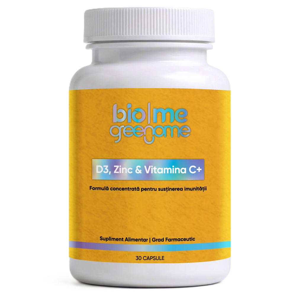 D3, Zinc si Vitamina C+, 30 capsule, Biome