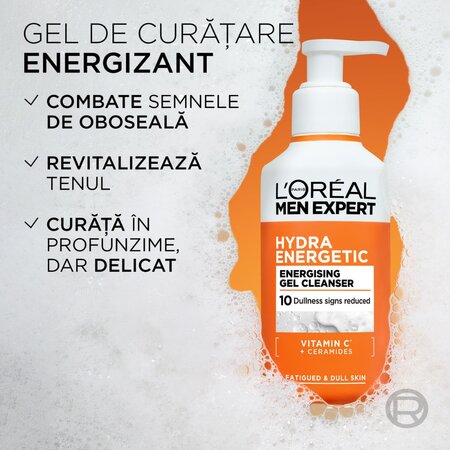 Gel de curatare energizant pentru barbati Men Expert Hydra Energetic, 260 ml, LOreal 715520