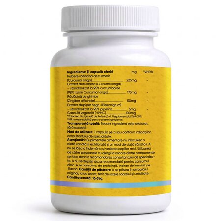Turmeric si Curcuma+, 30 capsule, Biome 715541
