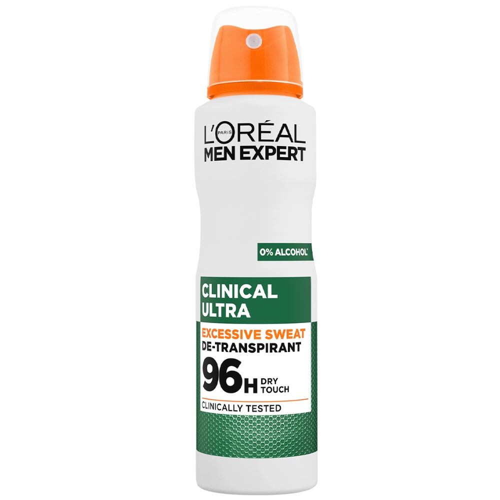 Spray antiperspirant fara alcool pentru barbati Men Expert Derma Control, 150 ml, LOreal