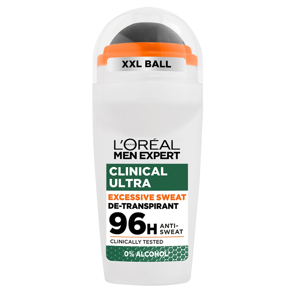 Roll-on antiperspirant fara alcool pentru barbati Men Expert Derma Control, 50 ml, LOreal