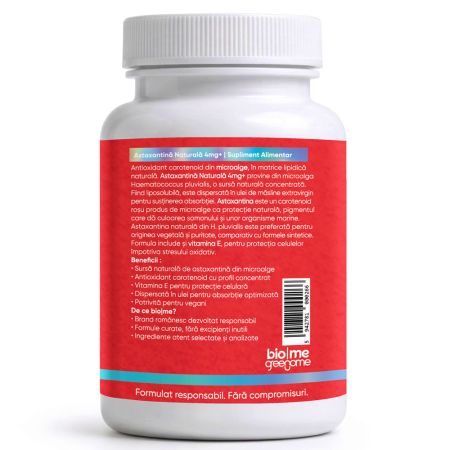 Astaxantina Naturala, 4mg+, 30 capsule, Biome 715558