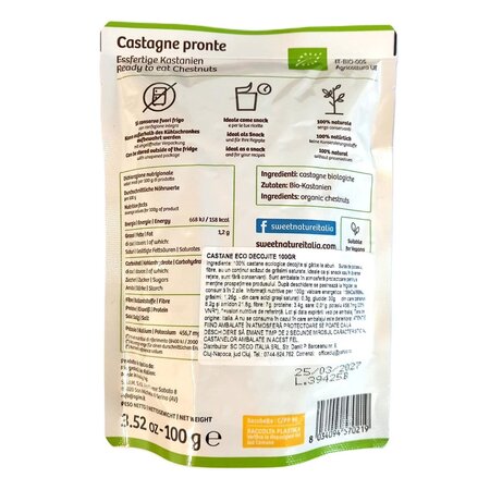 Castane eco decojite Sweet Natur, 100 g, Deco Italia 715629