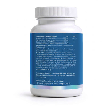 Vitamina B3, 500mg+, 30 capsule, Biome 727886
