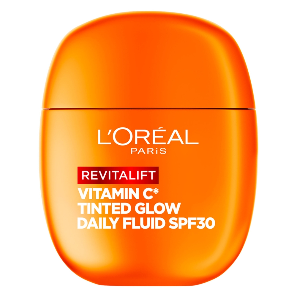 Fluid colorat cu factor de protectie solara SPF 30 Revitalift Vitamin C Tinted Glow, 40 ml, LOreal