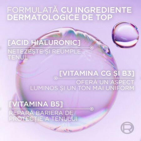 Crema iluminatoare hidratanta Revitalift Filler Glass Skin, 50 ml, LOreal 715660