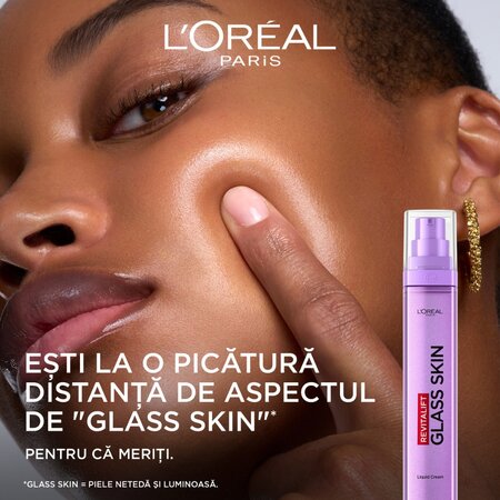 Crema iluminatoare hidratanta Revitalift Filler Glass Skin, 50 ml, LOreal 715658