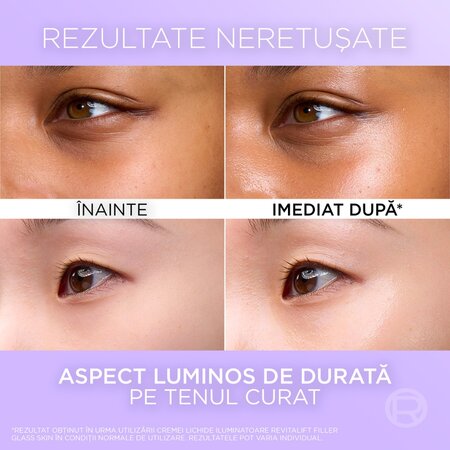 Crema iluminatoare hidratanta Revitalift Filler Glass Skin, 50 ml, LOreal 715661