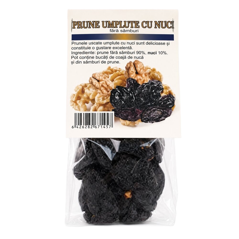 Prune uscate cu nuci, 150 g, Deco Italia