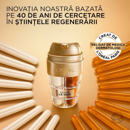 Serum 2 in 1 pentru fermitate Age Perfect Le Duo, 15 ml, LOreal 715719