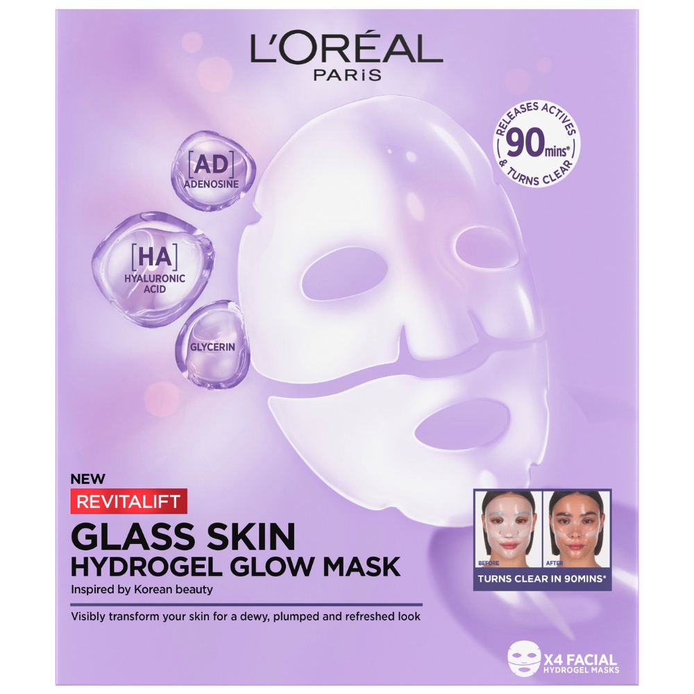 Masca hidrogel pentru iluminare Revitalift Filler Glass Skin, 25 g, LOreal