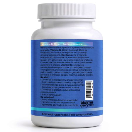 Vitamina B2, 50mg+, 30 capsule, Biome 715734