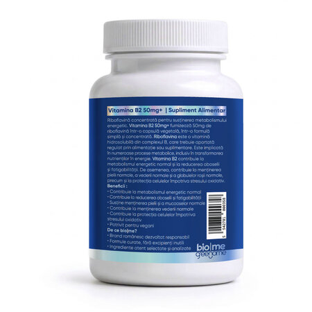 Vitamina B2, 50mg+, 30 capsule, Biome 728059