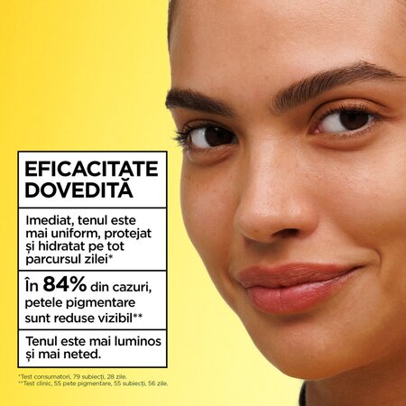 Fluid nuantator cu protectie solara SPF 50+ Nuanta Medie Vitamin C Wonder Tint, 40 ml, Garnier 715752