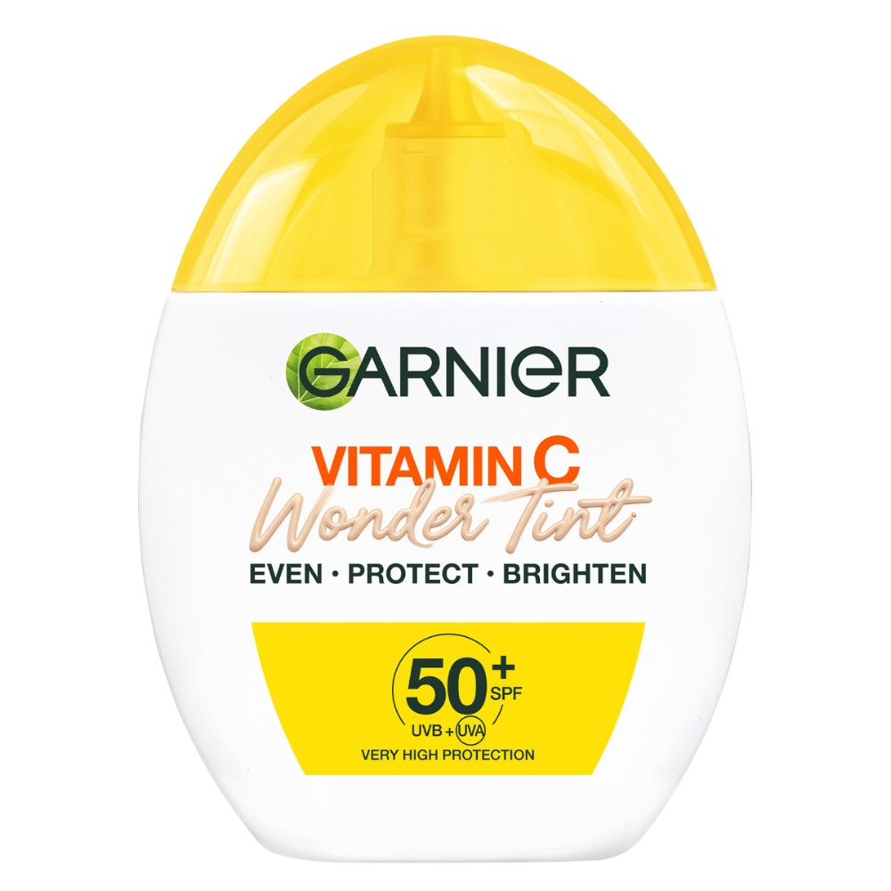 Fluid nuantator cu protectie solara SPF 50+ Nuanta Deschisa Vitamin C Wonder Tint, 40 ml, Garnier