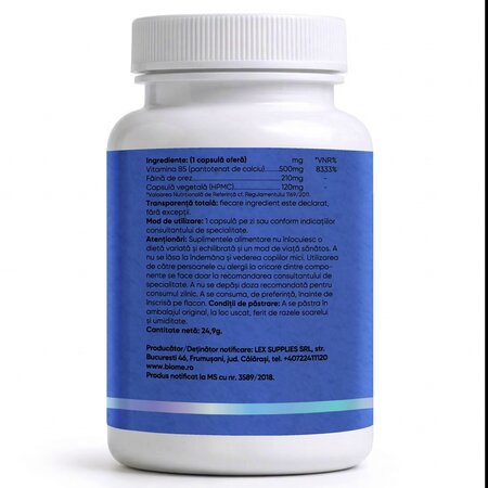 Vitamina B5, 500mg+, 30 capsule, Biome 715763