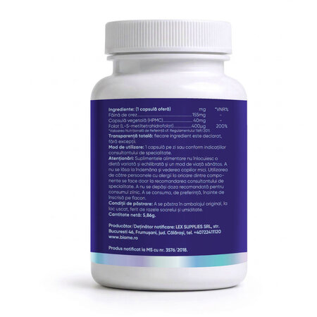 Acid Folic, 400ug+, 30 capsule, Biome 728066