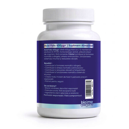 Acid Folic, 400ug+, 30 capsule, Biome 728065