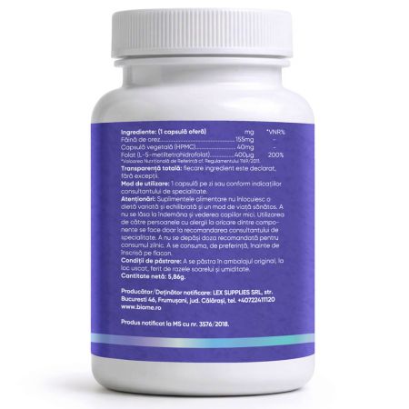 Acid Folic, 400ug+, 30 capsule, Biome 715768