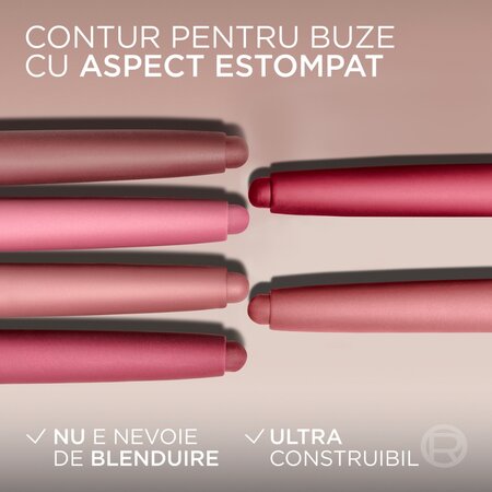 Creion contur pentru buze Nuanta 635 Worth It Medium Blurfiller, 1 g, LOreal 715816