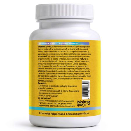 Vitamina E, 400UI+, 30 capsule, Biome 715855