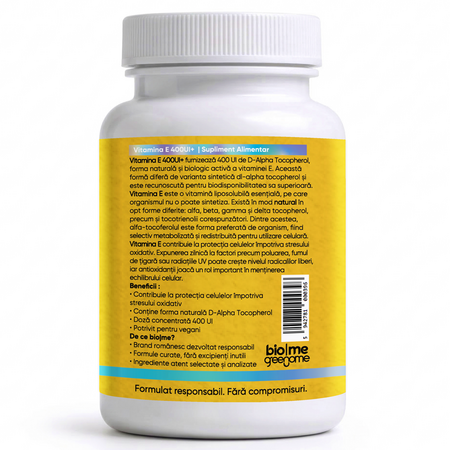 Vitamina E, 400UI+, 30 capsule, Biome 715855
