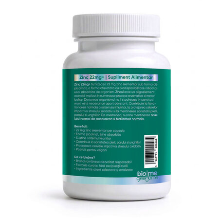 Zinc Picolinat, 22mg+, 30 capsule, Biome 728197