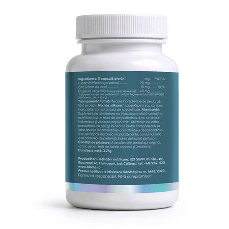 Zinc Citrat, 15mg+, 30 capsule, Biome 728240
